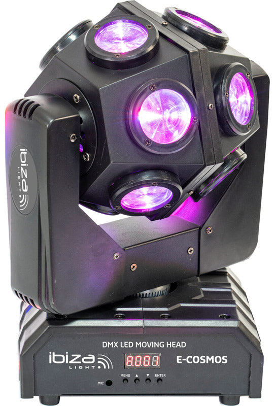 Ibiza Light E-Cosmos Cabeza Móvil DMX 4 en 1 12X10W 3