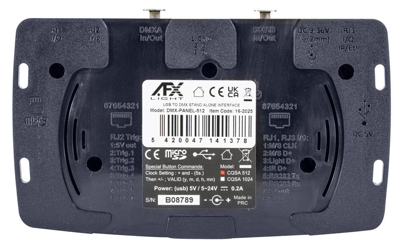 AFX Light DMX Panel 512 Interfaz USB a DMX 4