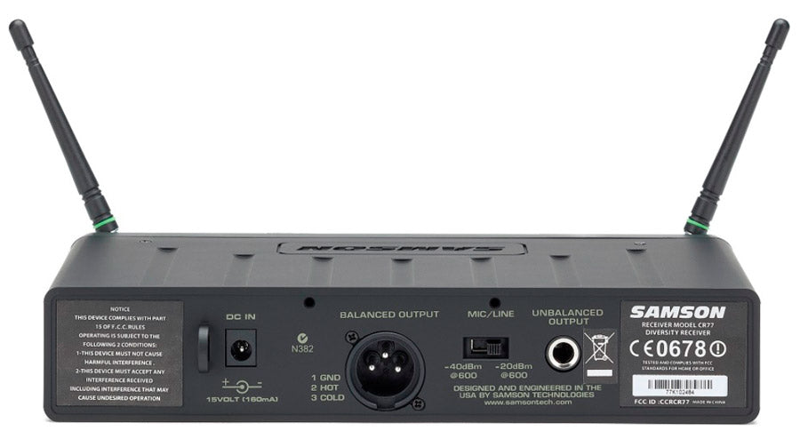 Samson Airline 77 UHF E1 Vocal Sistema Micrófono Diadema Inalámbrico 863.125 Mhz 2