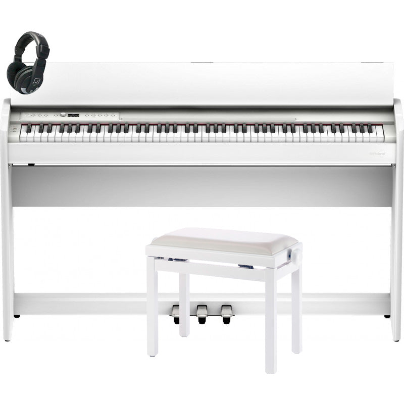 Roland -Pack- F701 WH Piano Digital Blanco + Banqueta y Auriculares 1