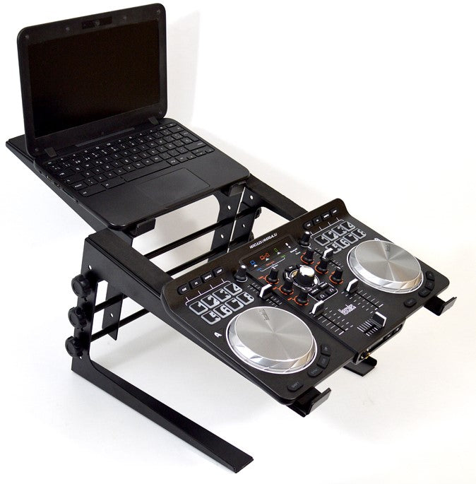 Ibiza Sound SLAP190 Doble Soporte para PC Portátil y Monitor para Rack DJ 3