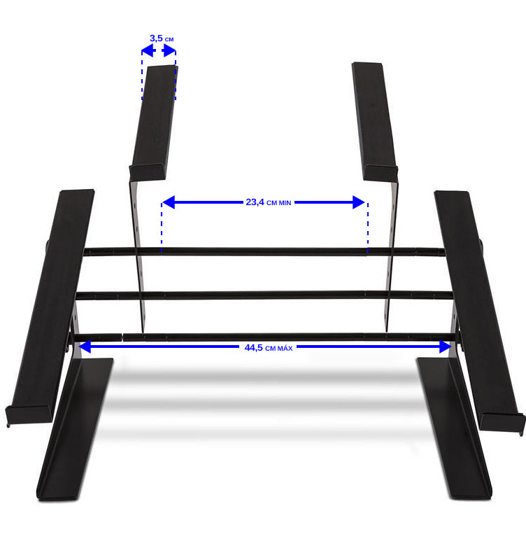 Ibiza Sound SLAP190 Doble Soporte para PC Portátil y Monitor para Rack DJ 4