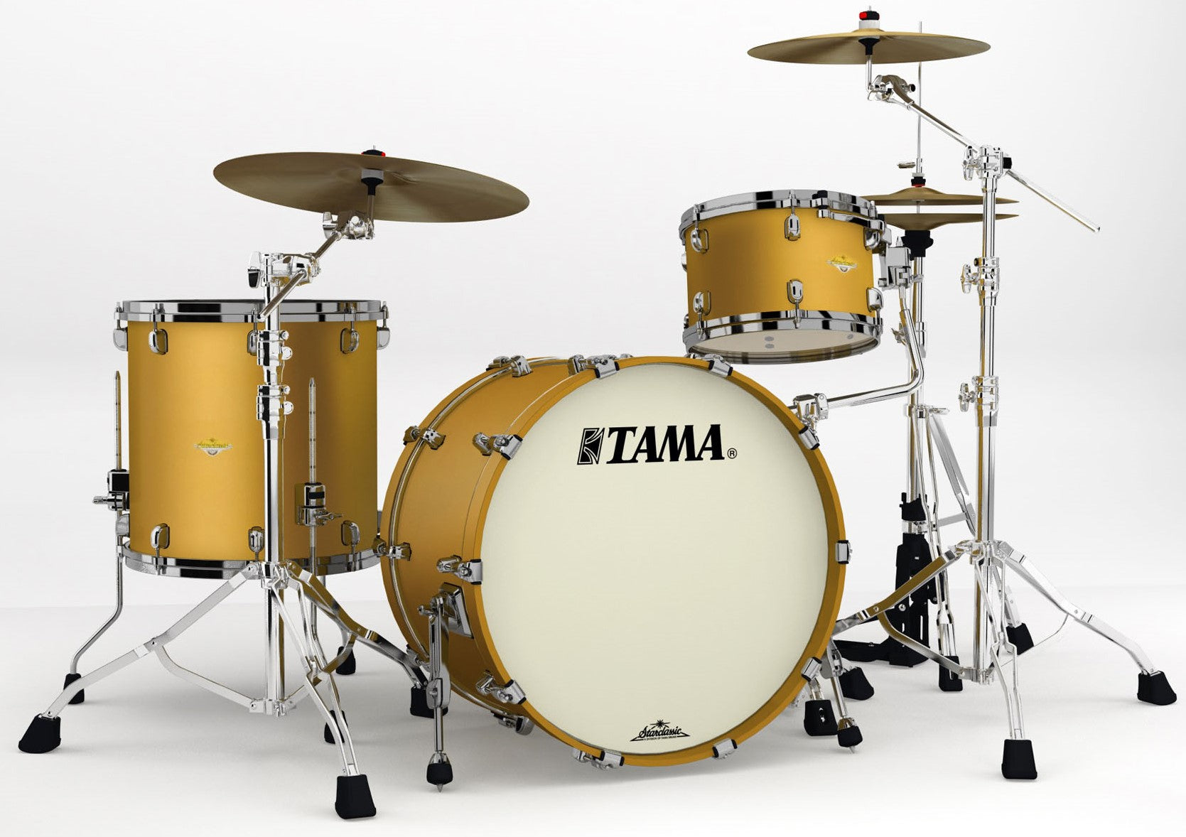 Tama MA32CZBNS SAM Starclassic Maple Batería Acústica Satin Aztec Gold Metallic 1