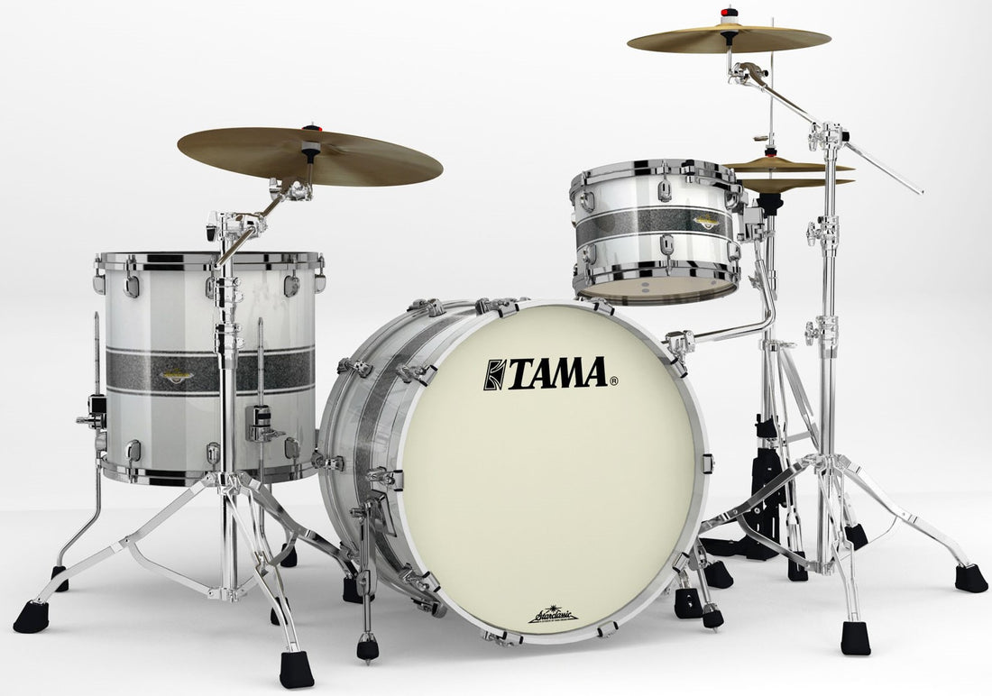 Tama MA32CZBNS SSR Starclassic Maple Batería Acústica Silver Snow Racing Stripe 1