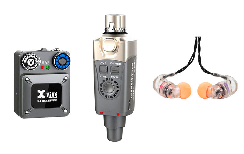 Xvive -Pack- U4 Sistema Inalámbrico Inear + Auriculares JTS IE1 1