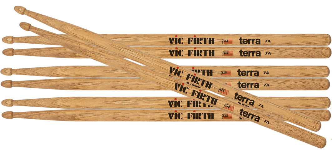 Vic Firth P7AT4PK American Classic Terra Pack 4 Baquetas Batería 1