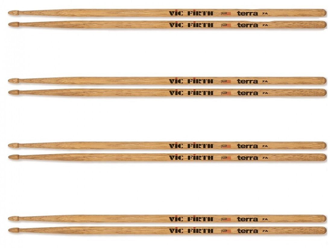 Vic Firth P7AT4PK American Classic Terra Pack 4 Baquetas Batería 6