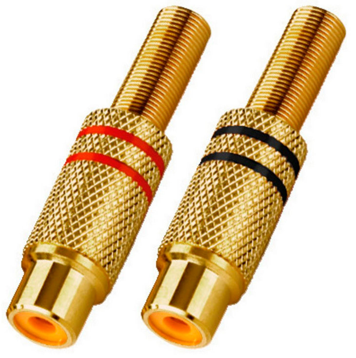 Monacor T708 GLC Conector RCA Hembra Pareja. 1