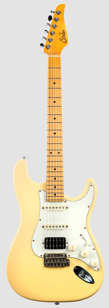 Suhr Classic S Antique HSS MN VY Guitarra Eléctrica Vintage Yellow 1