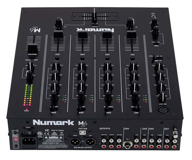 Numark M6 USB Black Mezclador para DJ 5