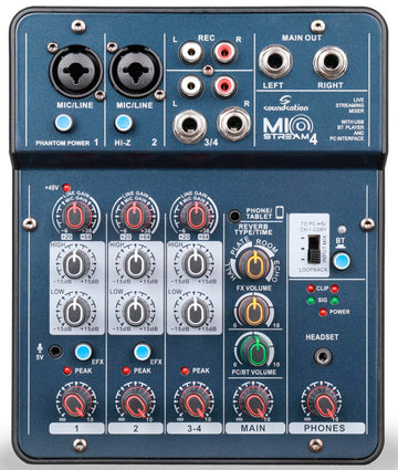 Soundsation Miostream 4 Mesa de Mezclas 4 Canales 1