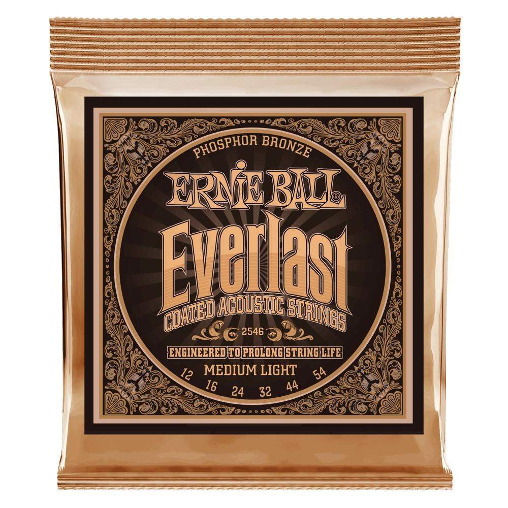 Ernie Ball 2546 Everlast Bronce Fosforo Medium Light Juego Cuerdas Guitarra Acústica 012-054 1