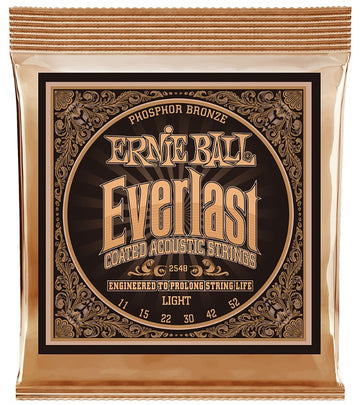 Ernie Ball 2548 Everlast Bronce Fosforo Light Juego Cuerdas Guitarra Acústica 011-052. 1