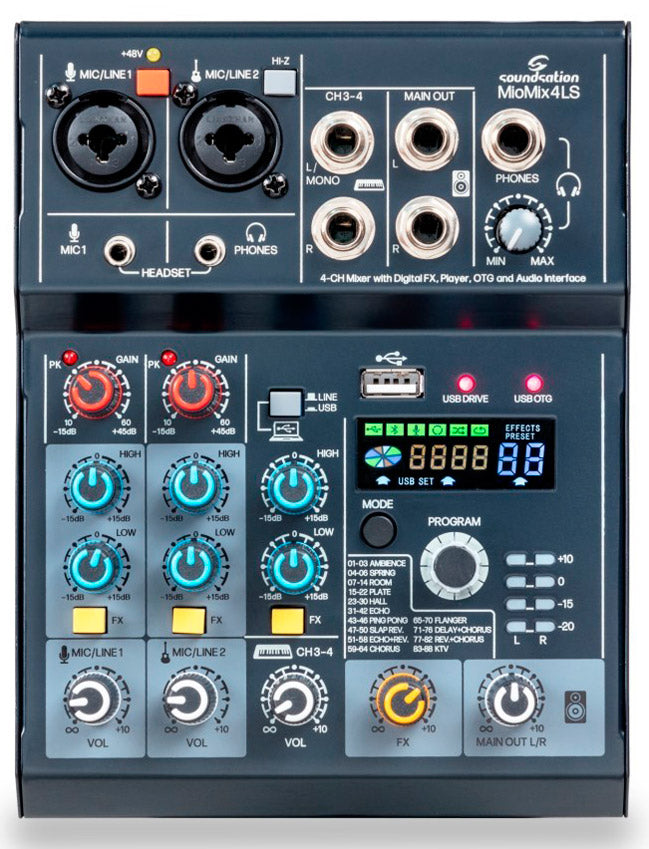 Soundsation Miomix 4LS Mesa de Mezclas 4 Canales 1