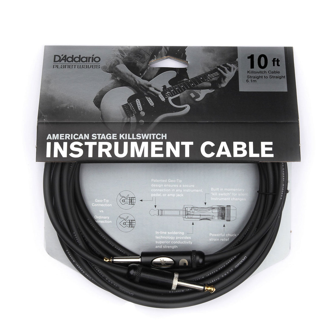 Planet Waves AMSK10 American Stage Kill Switch Cable Instrumento 3 Metros. 2