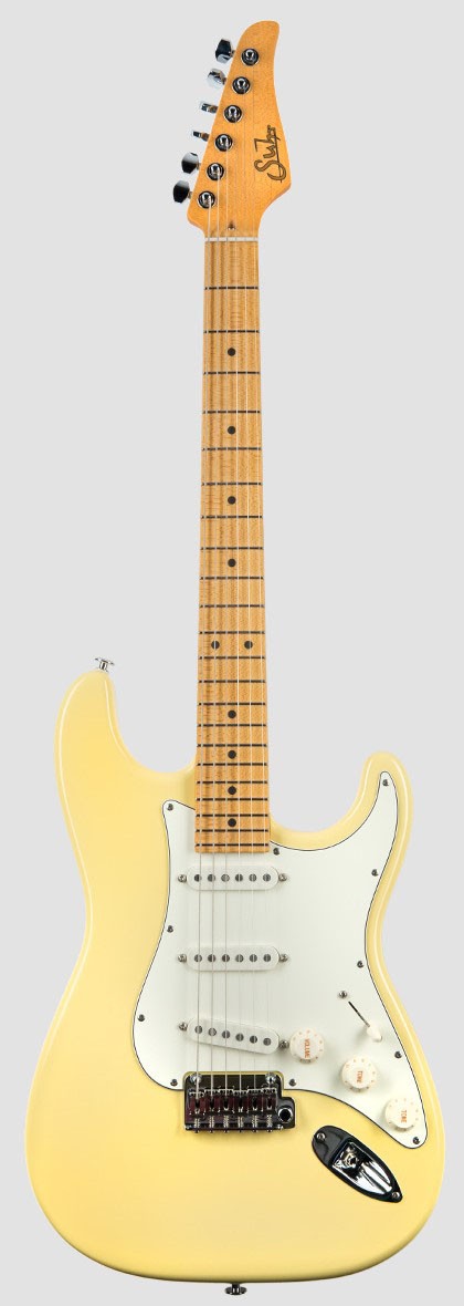 Suhr Classic S MN VY Guitarra Eléctrica Vintage Yellow 1