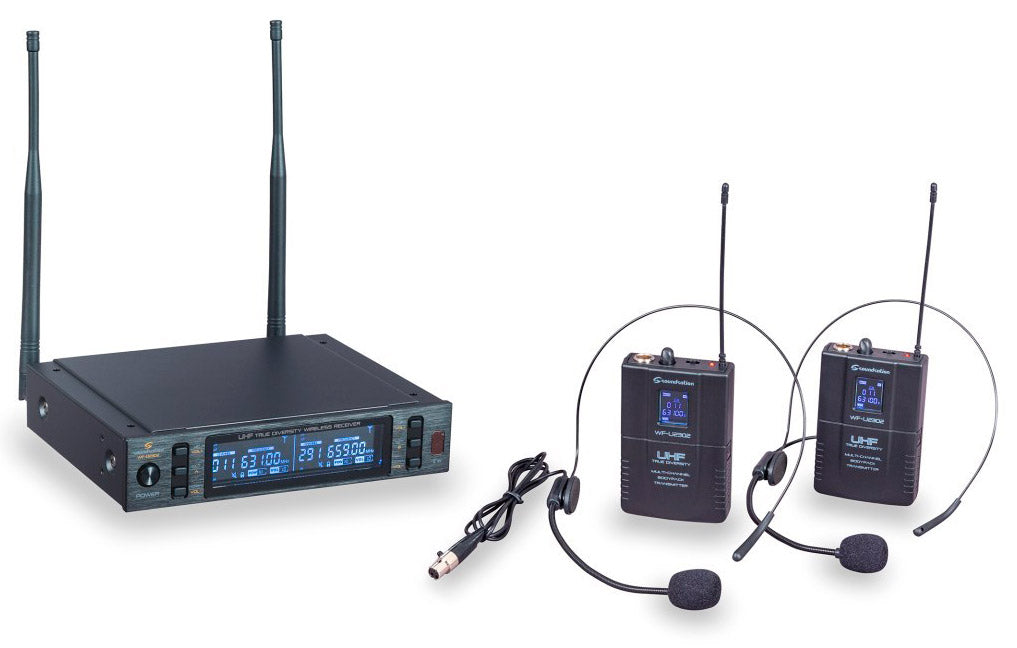 Soundsation WF-U2302PP Sistema Inalámbrico con Dos Microfónos de Diadema 1