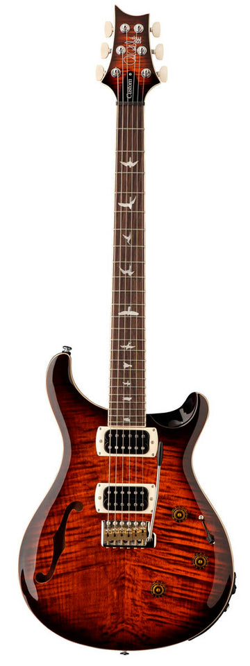 PRS SE Custom 24 SemiHollow Piezo OTS Guitarra Eléctrica Orange Tiger Smokeburst 1