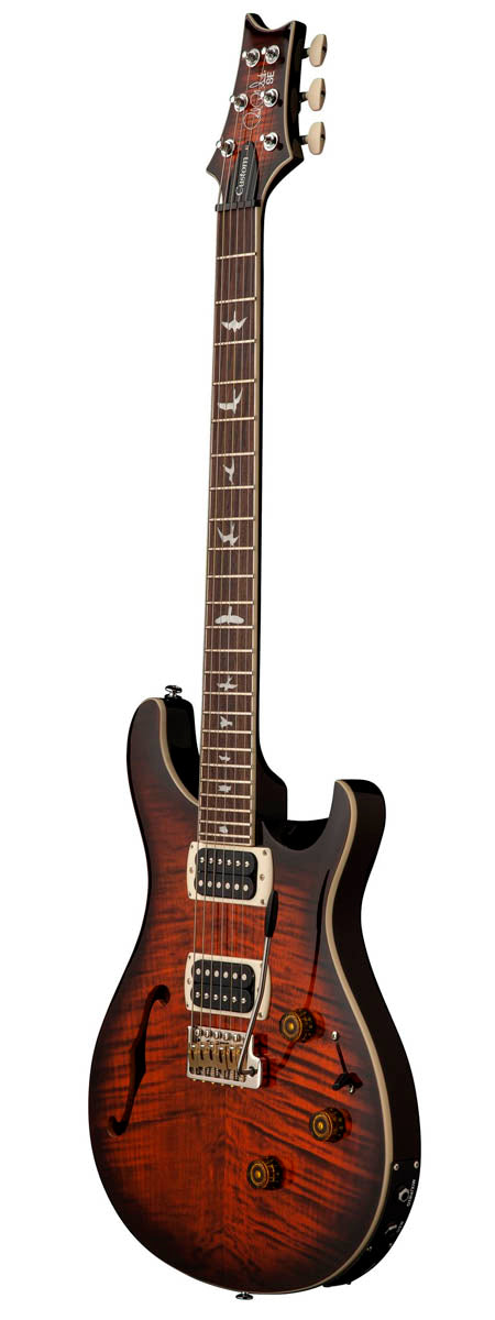 PRS SE Custom 24 SemiHollow Piezo OTS Guitarra Eléctrica Orange Tiger Smokeburst 2