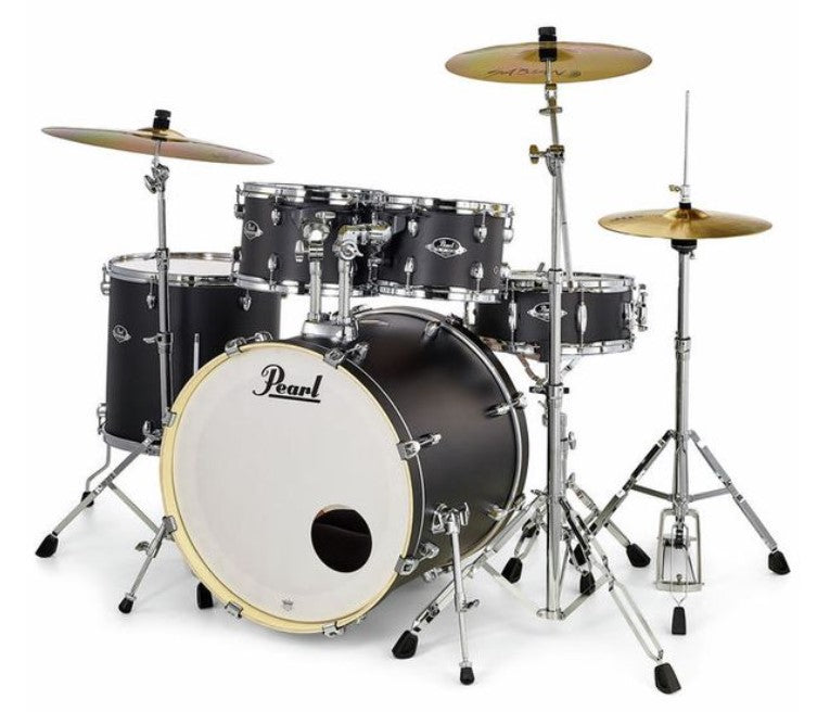 Pearl EXX725SBR C761 Export Exx Batería Acústica con Herrajes y Platos Satin Shadow Black 3