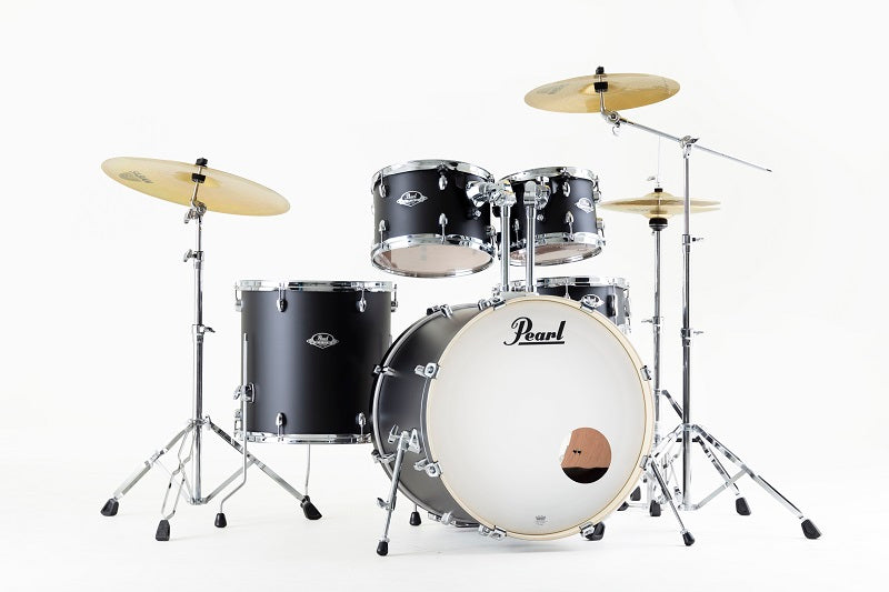 Pearl EXX725SBR C761 Export Exx Batería Acústica con Herrajes y Platos Satin Shadow Black 26