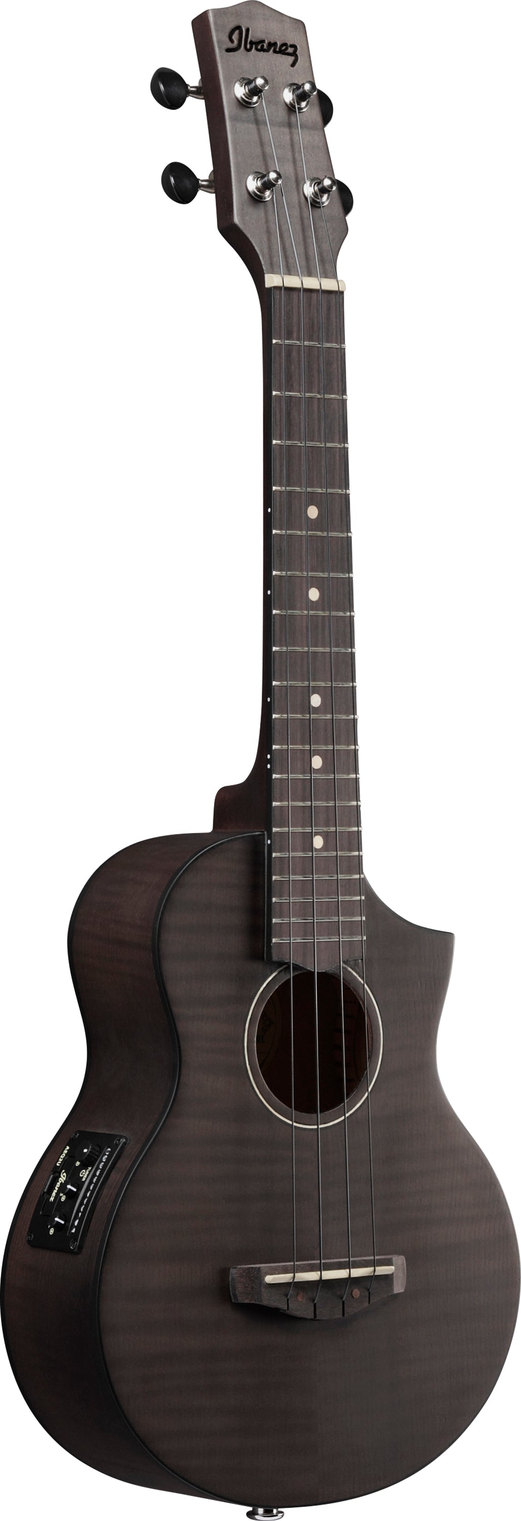 Ibanez UEW12E BIF Ukelele Electrificado Black Ice Flat 2