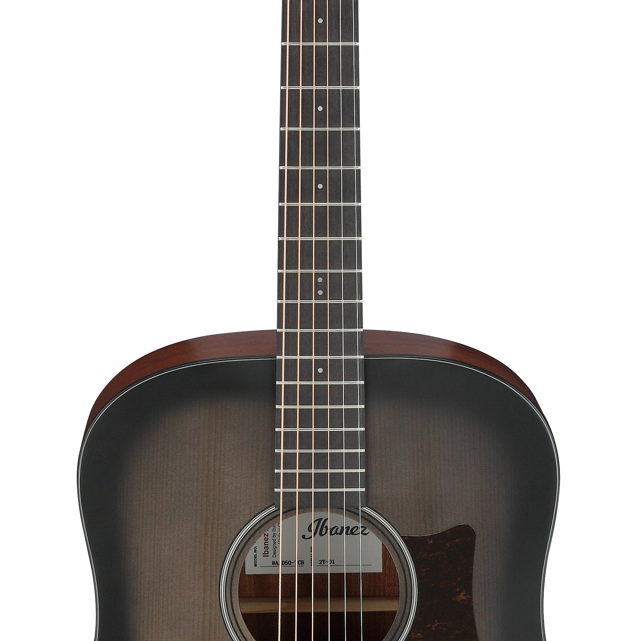 Ibanez AAD50 TCB Guitarra Acústica Transparent Charcoal Burst Low Gloss 1