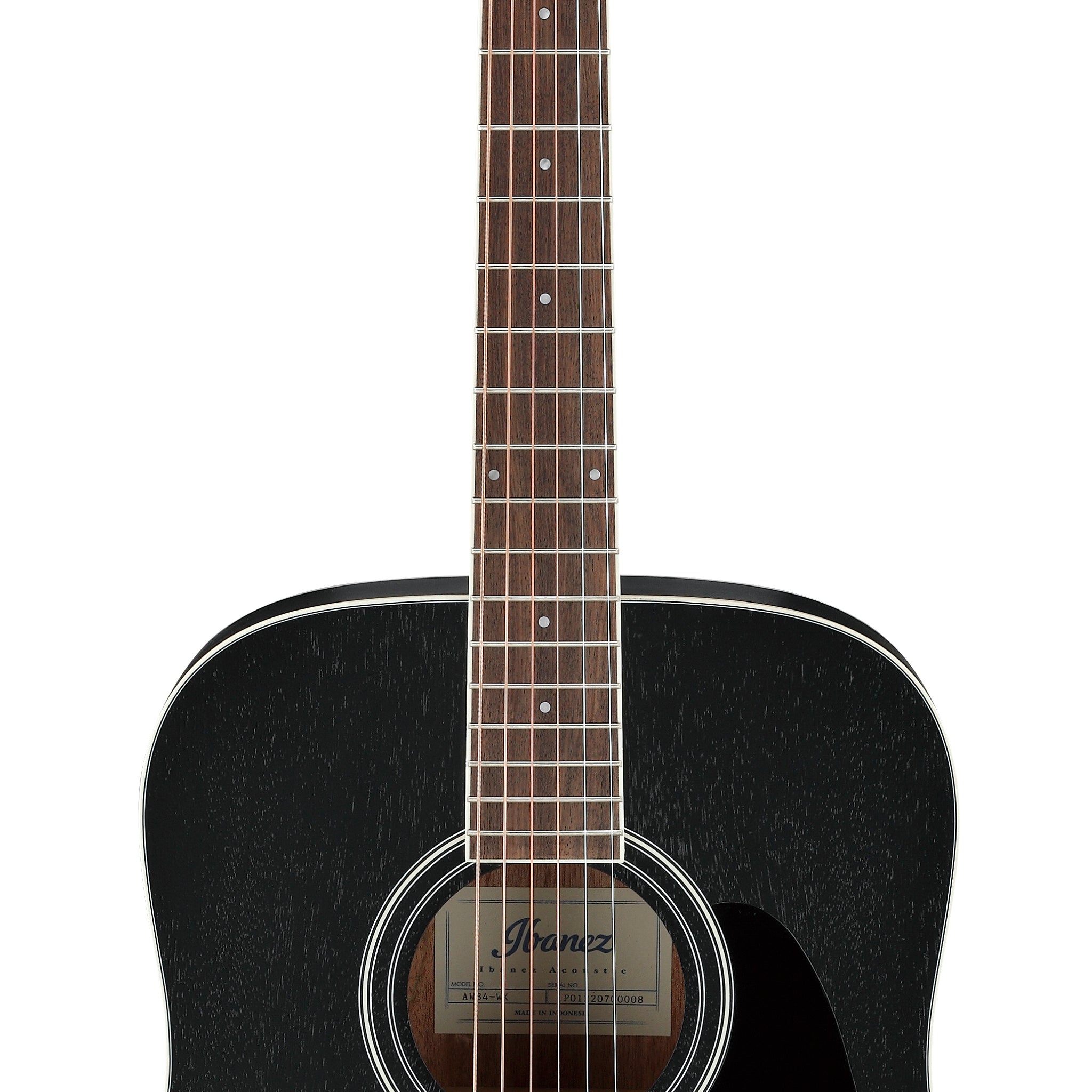 Ibanez AW84 WK Guitarra Acústica Weathered Black Open Pore 1