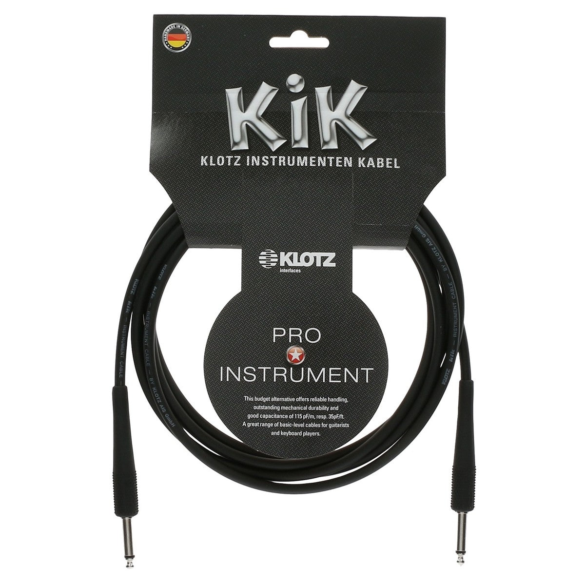 Klotz KIK45PPSW Pro Instrument Cable Instrumento 4.5 Metros 3