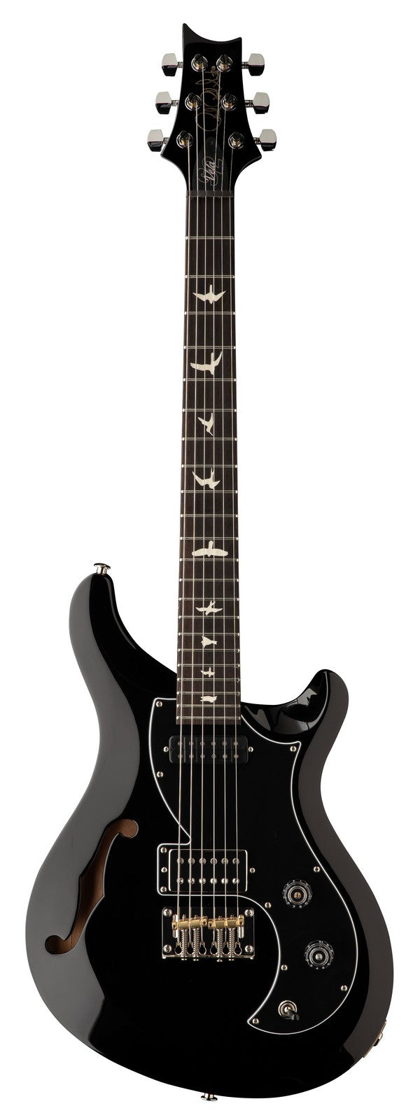 PRS S2 Vela Semihollow 2024 BLK Guitarra Eléctrica Negra 1