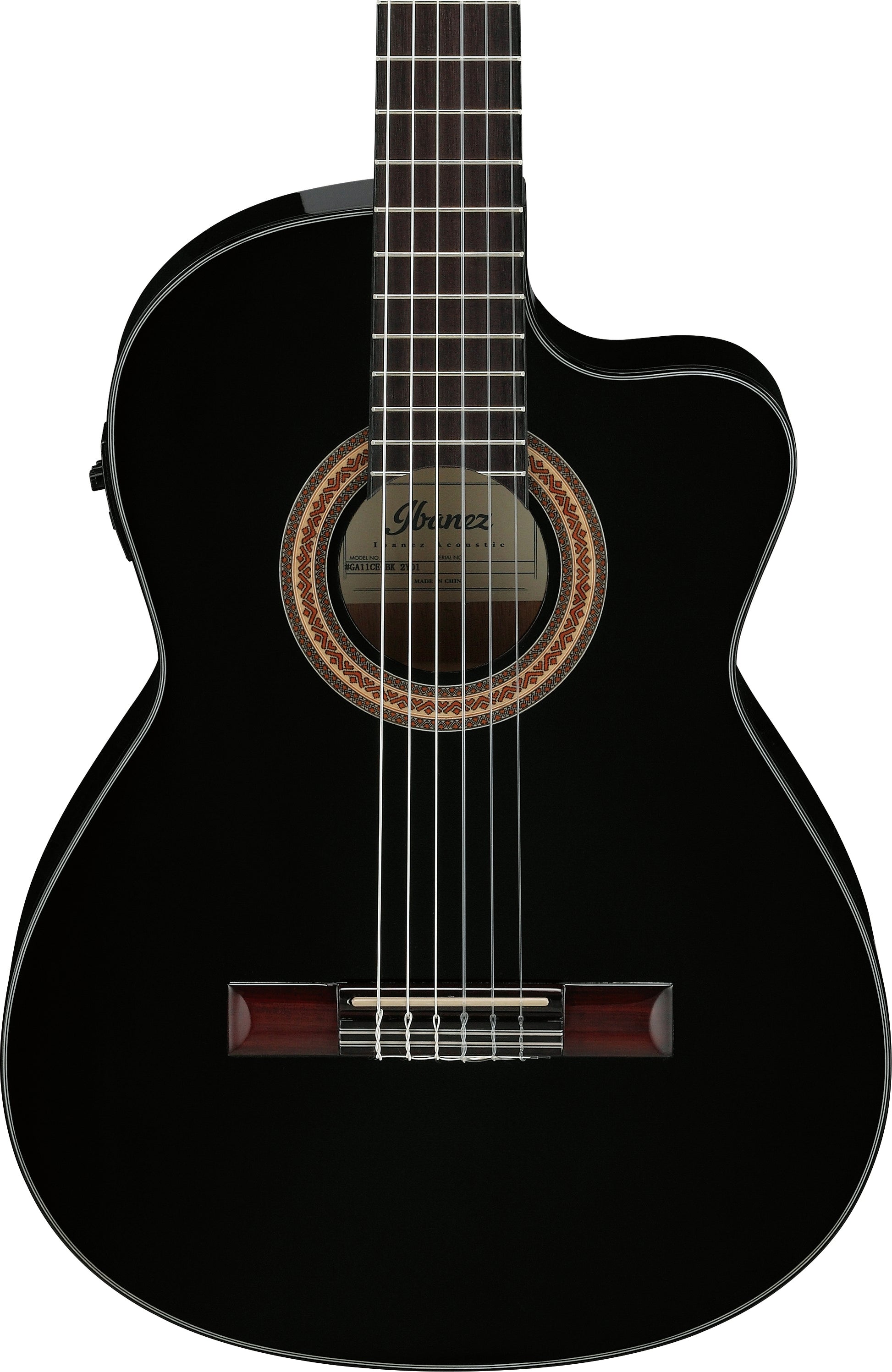 Ibanez GA11CE BK Guitarra Española Electrificada Black High Gloss 4