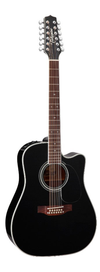 Takamine EF381SC Guitarra Electroacústica Dreadnought 12 Cuerdas Negra 1