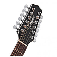 Takamine EF381SC Guitarra Electroacústica Dreadnought 12 Cuerdas Negra 7