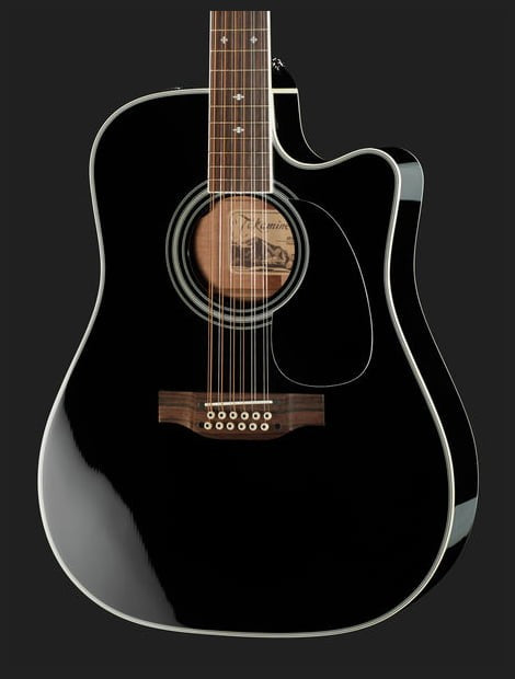 Takamine EF381SC Guitarra Electroacústica Dreadnought 12 Cuerdas Negra 10