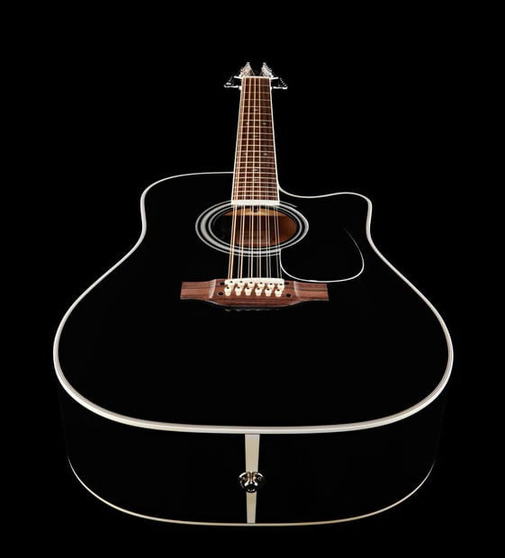 Takamine EF381SC Guitarra Electroacústica Dreadnought 12 Cuerdas Negra 18