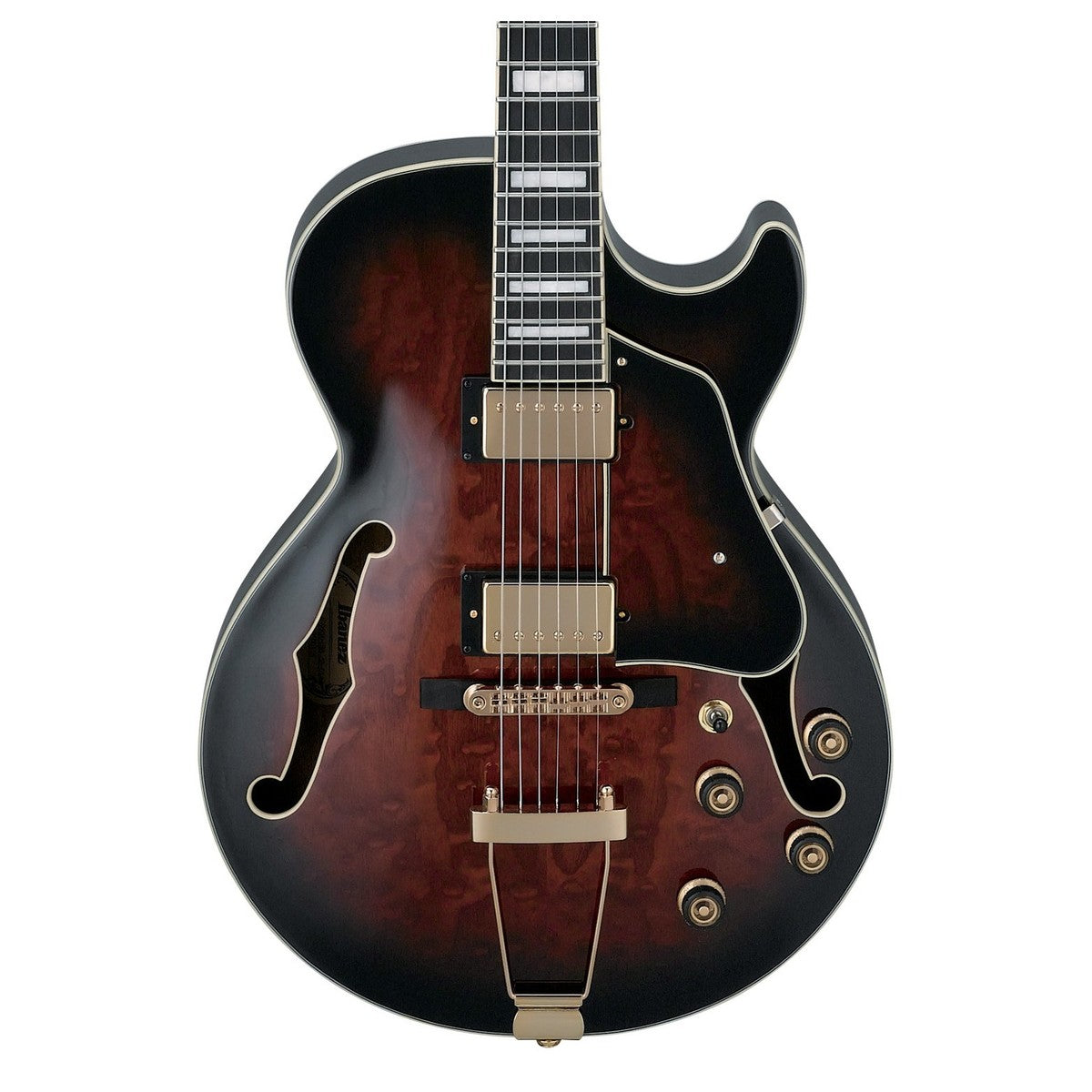 Ibanez AG95QA DBS Artcore Expressionist Guitarra Eléctrica Dark Brown Sunburst 2