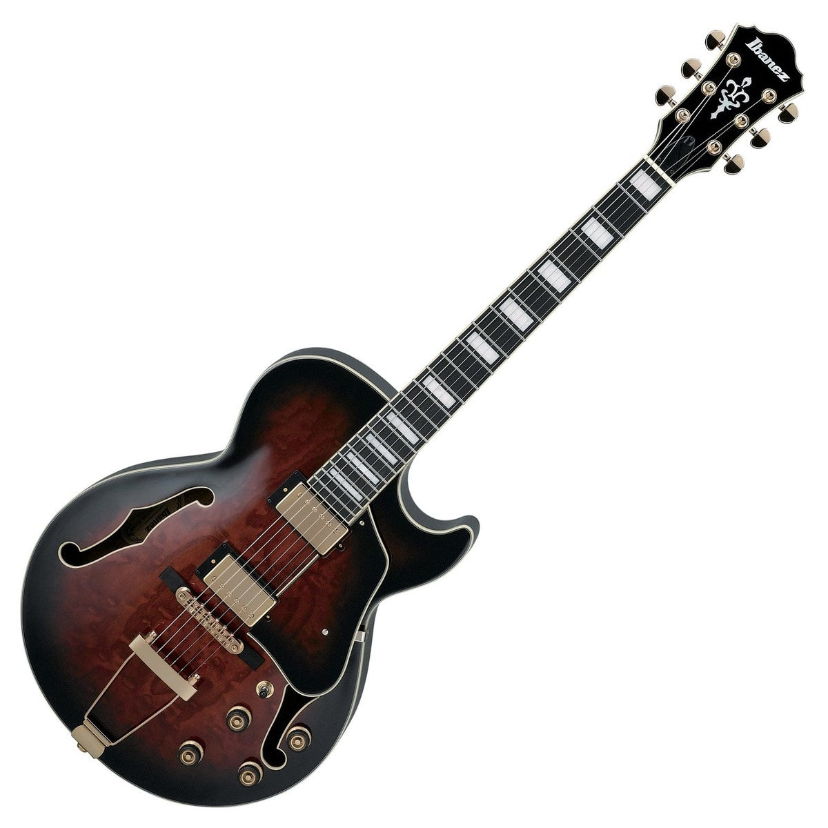 Ibanez AG95QA DBS Artcore Expressionist Guitarra Eléctrica Dark Brown Sunburst 4