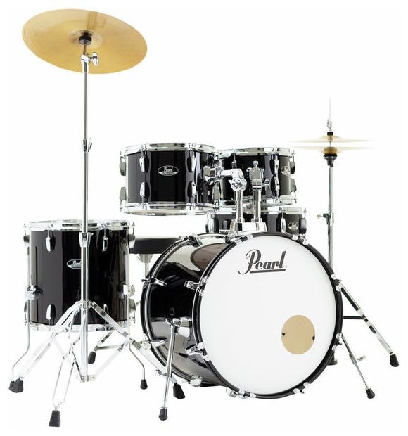 Pearl RS505C C31S Roadshow Batería Acústica con Herrajes y Platos Jet Black 1