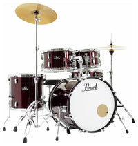 Pearl RS505C C91S Roadshow Batería Acústica con Herrajes y Platos Rojo Vino 1