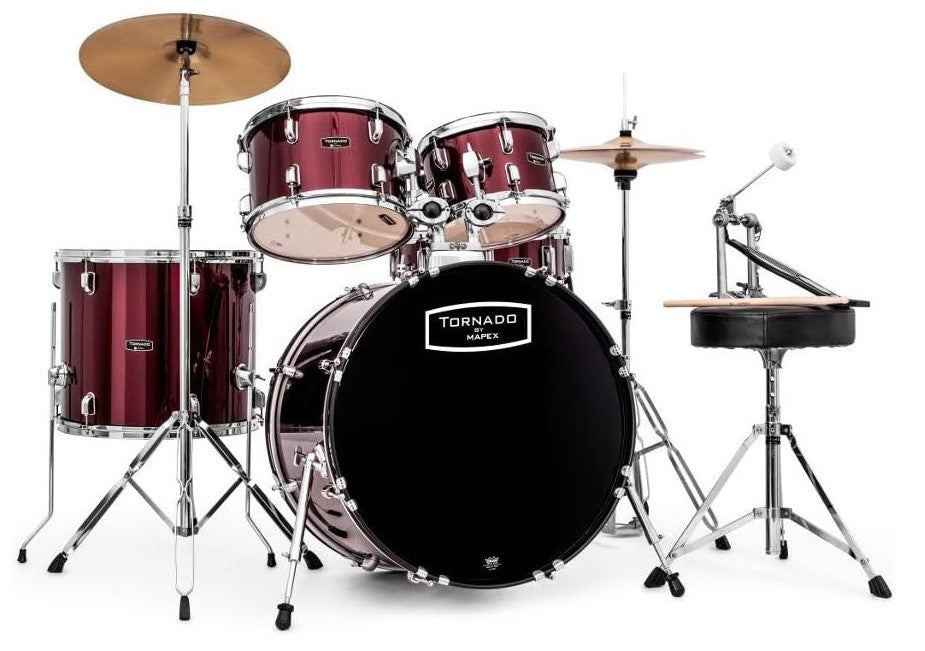 Mapex TNM5844FTCUDR Tornado Batería Acústica con Herrajes Roja 1