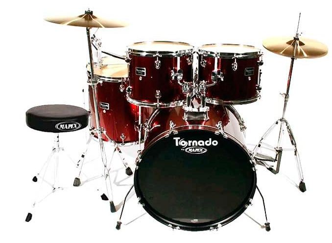 Mapex TNM5844FTCUDR Tornado Batería Acústica con Herrajes Roja 2