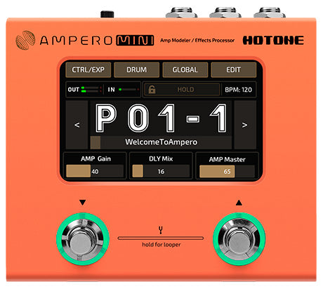 Hotone MP50OR Ampero Mini Pedalera Multiefectos Guitarra Naranja 1