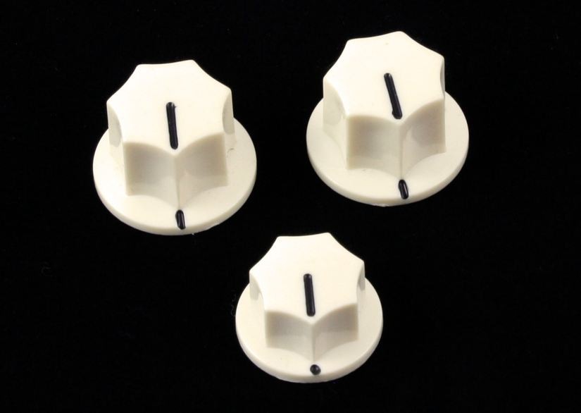 All Parts PK0174028 Cream Knob Set (3) for Jazz Bass 1