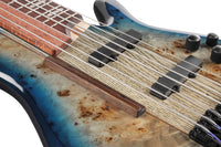 Ibanez SRAS7 CBS Bajo Eléctrico 7 Cuerdas Cosmic Blue Starburst 10