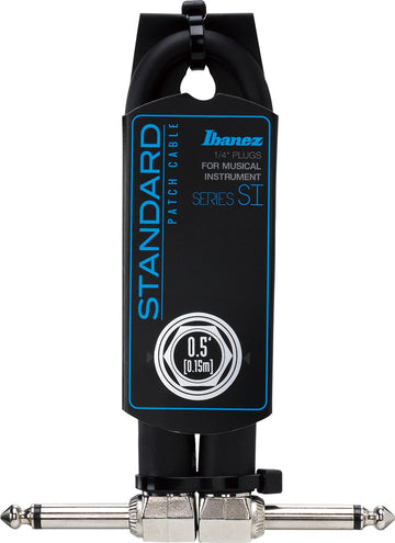 Ibanez SI05P Cable Patch Jack Angulado 15 cm Negro 1