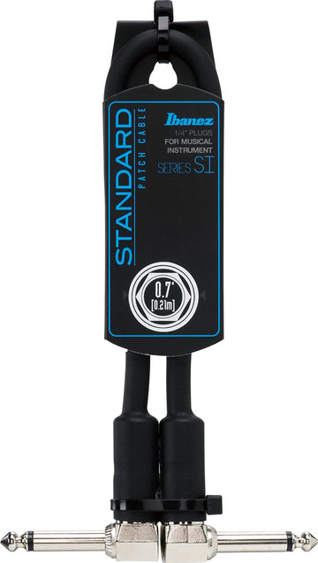 Ibanez SI07P Cable Patch Jack Angulado 21 cm Negro 1