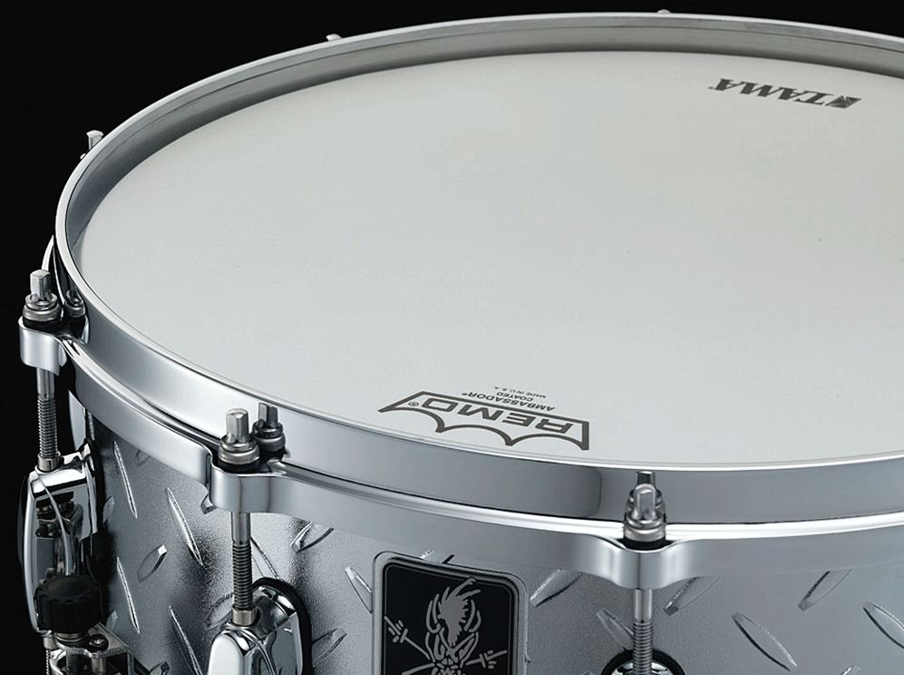 Tama LU1465 Signature Lars Ulrich Caja 14X6.5 Batería Acústica Diamond Plate 11