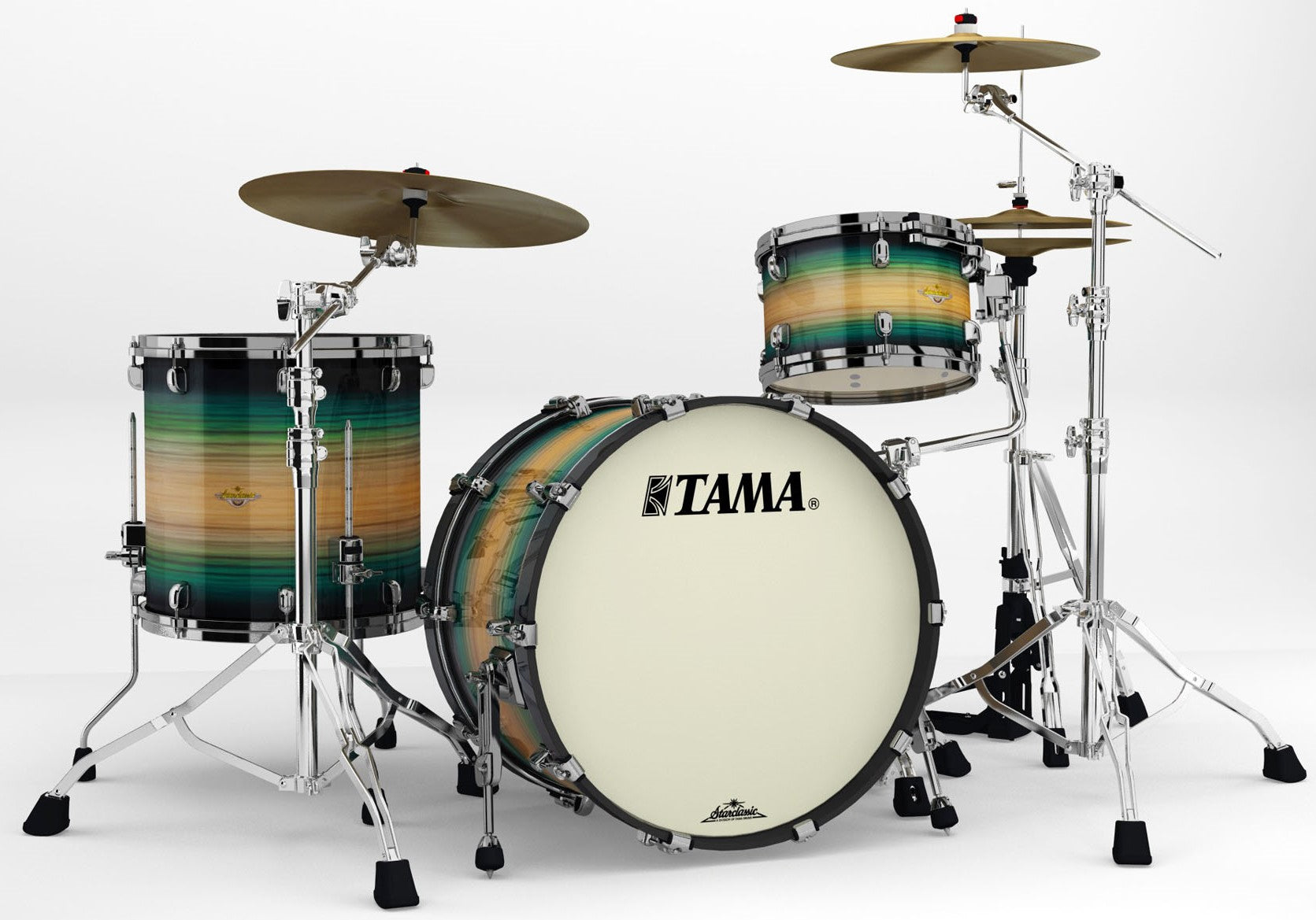 Tama ME32CZBS LEWB Starclassic Maple Batería Acústica Emerald Pacific Walnut Burst 1