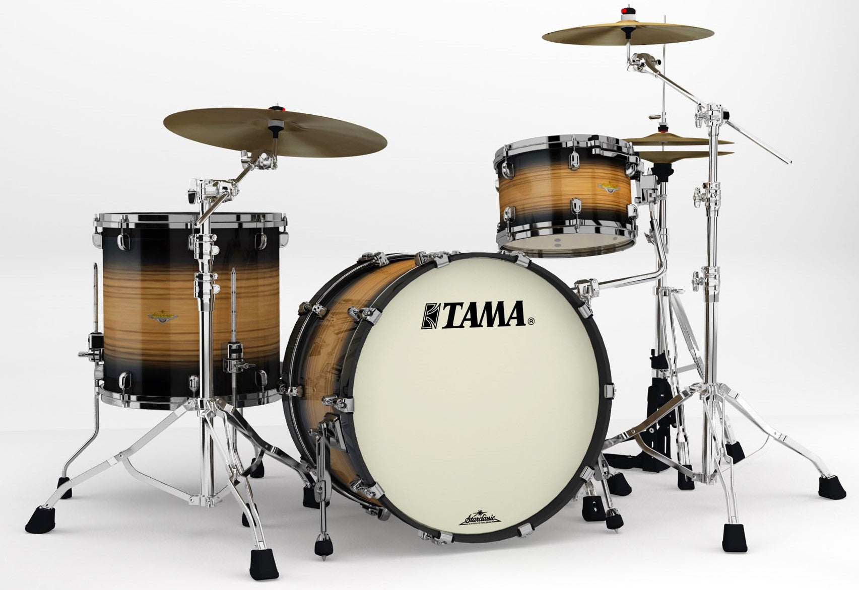 Tama ME32CZBS LNWB Starclassic Maple Batería Acústica Natural Pacific Walnut Burst 1