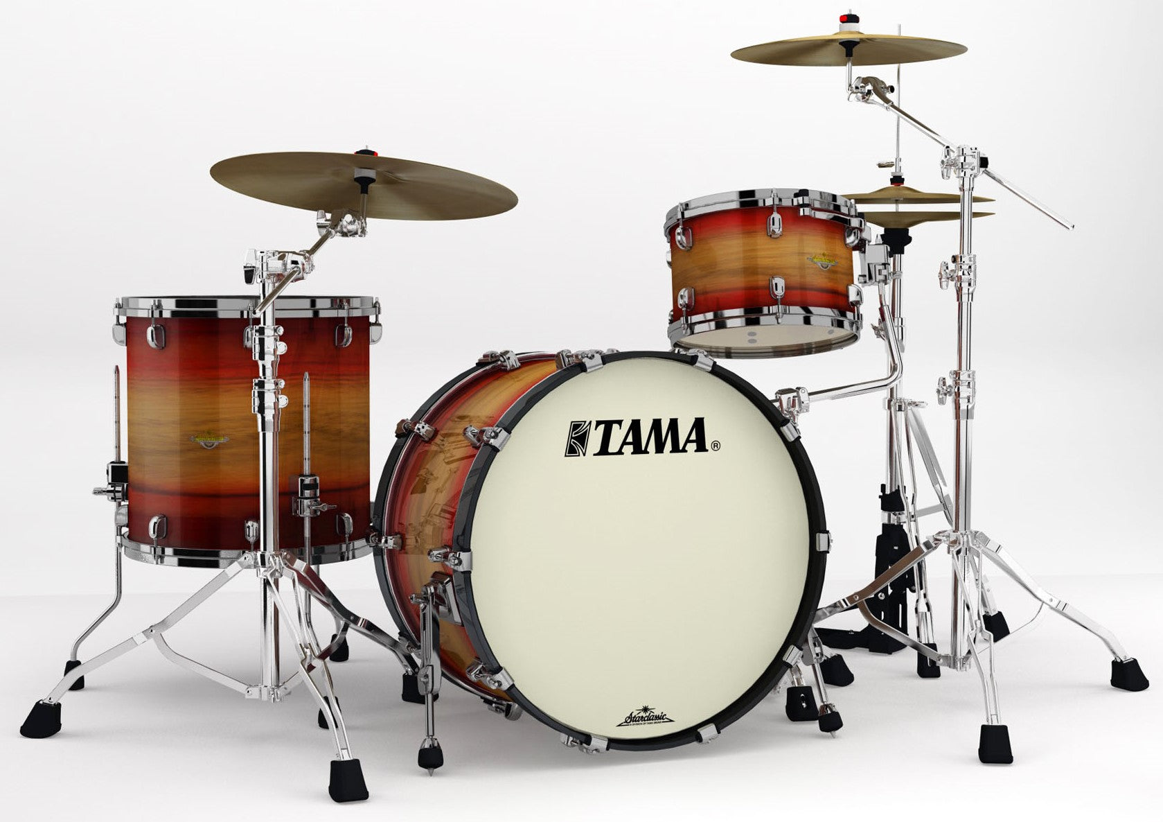 Tama ME32CZBS LRWB Starclassic Maple Batería Acústica Ruby Pacific Walnut Burst 1